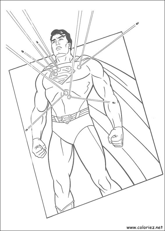 Coloriage de Superman à imprimer