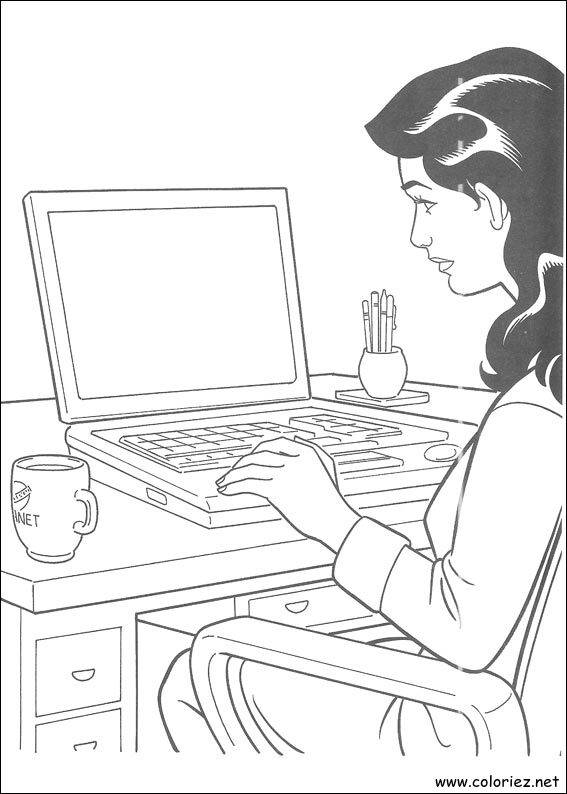 Coloriage de Superman à imprimer