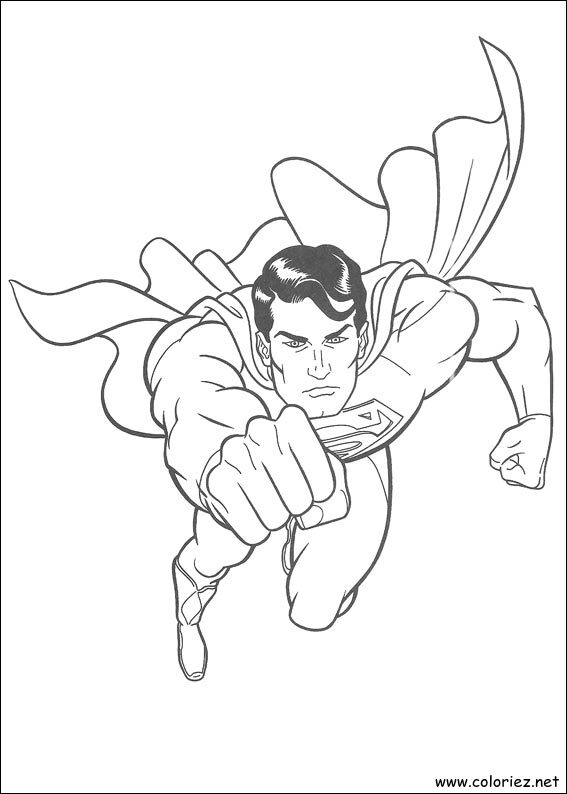 Coloriage de Superman à imprimer