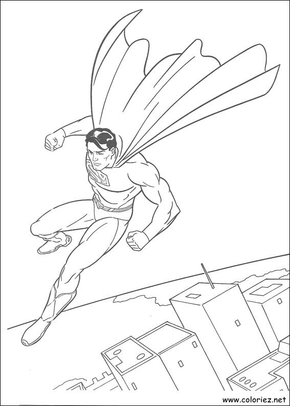 Coloriage de Superman à imprimer