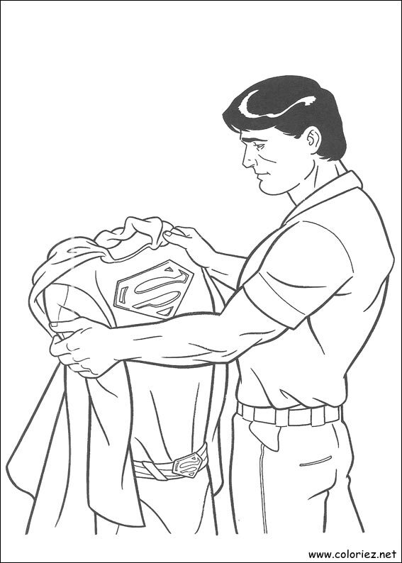 Coloriage de Superman à imprimer
