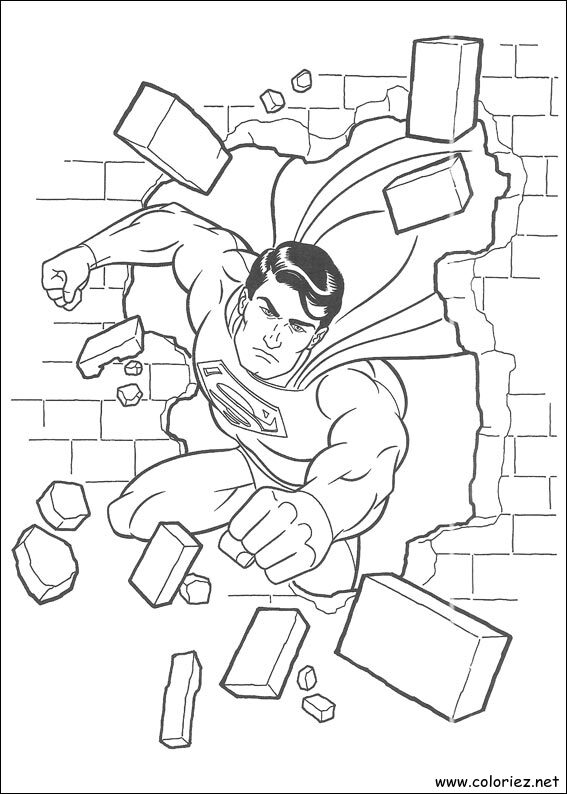 Coloriage de Superman à imprimer