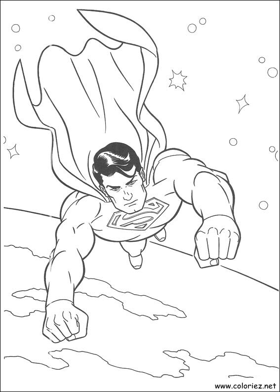Coloriage de Superman à imprimer