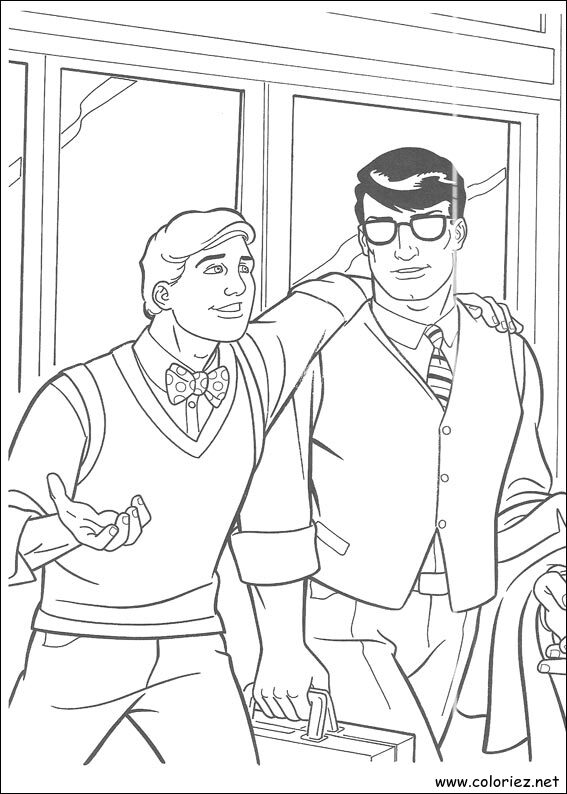 Coloriage de Superman à imprimer
