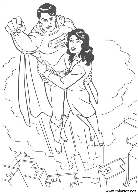 Coloriage de Superman à imprimer