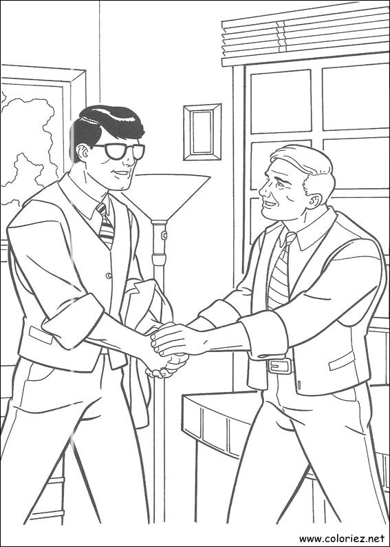 Coloriage de Superman à imprimer