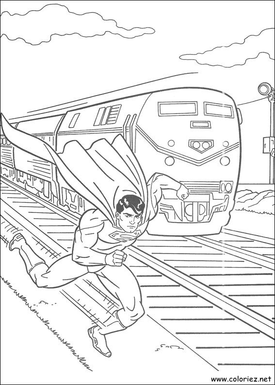 Coloriage de Superman à imprimer