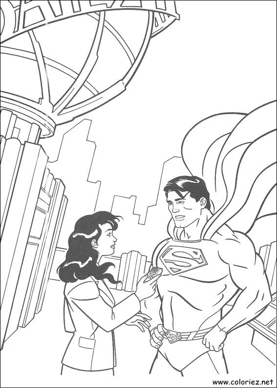 Coloriage de Superman à imprimer