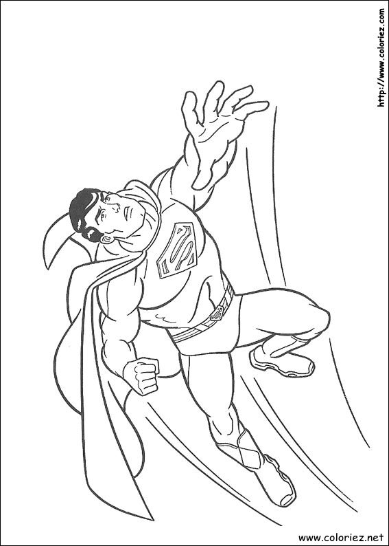Coloriage de Superman à imprimer