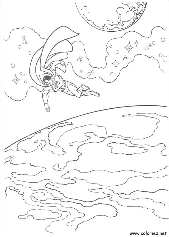 Coloriage de Superman à imprimer