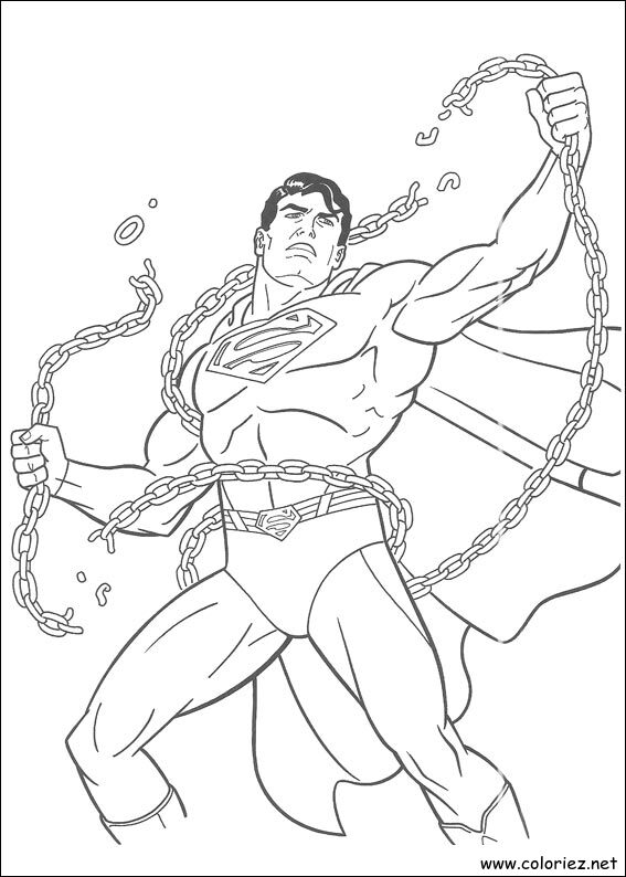 Coloriage de Superman à imprimer