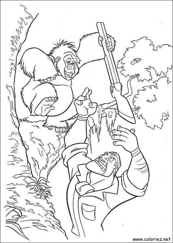 Coloriage de Tarzan à imprimer