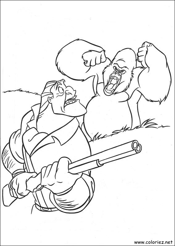 Coloriage de Tarzan à imprimer