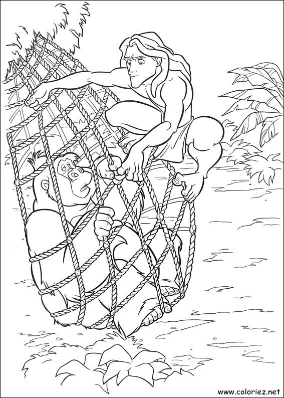 Coloriage de Tarzan à imprimer