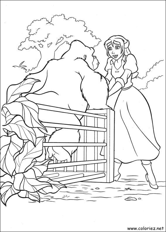 Coloriage de Tarzan à imprimer