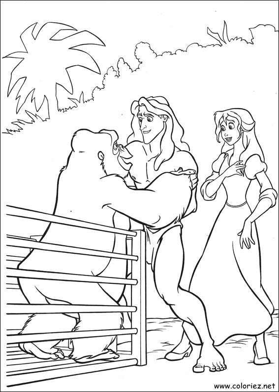 Coloriage de Tarzan à imprimer