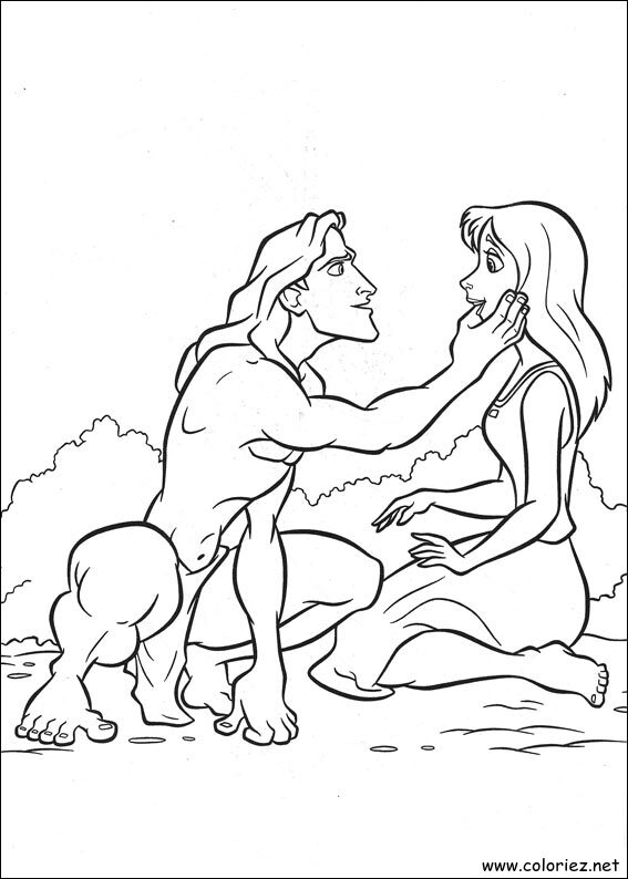 Coloriage de Tarzan à imprimer