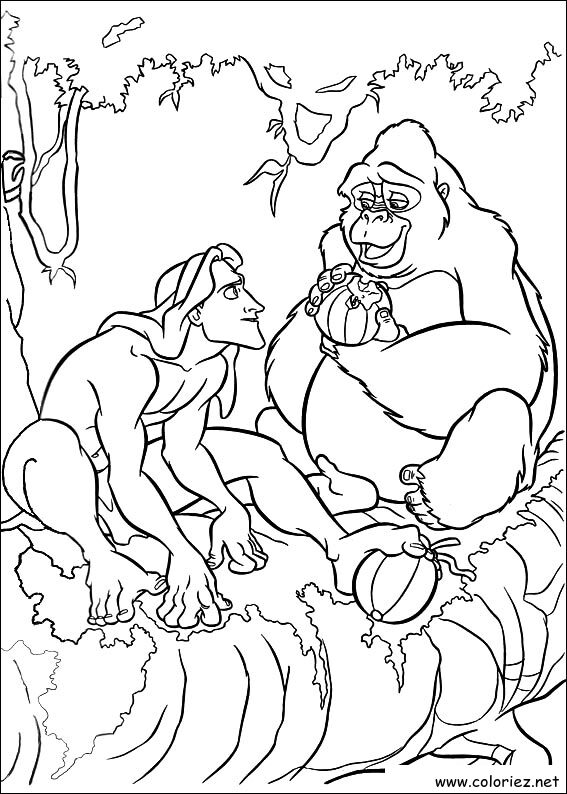 Coloriage de Tarzan à imprimer