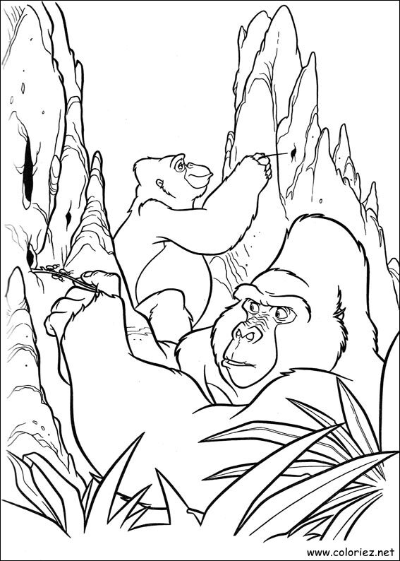 Coloriage de Tarzan à imprimer