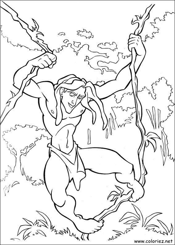 Coloriage de Tarzan à imprimer