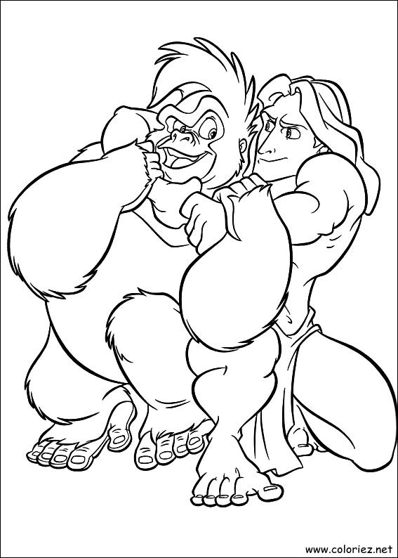 Coloriage de Tarzan à imprimer