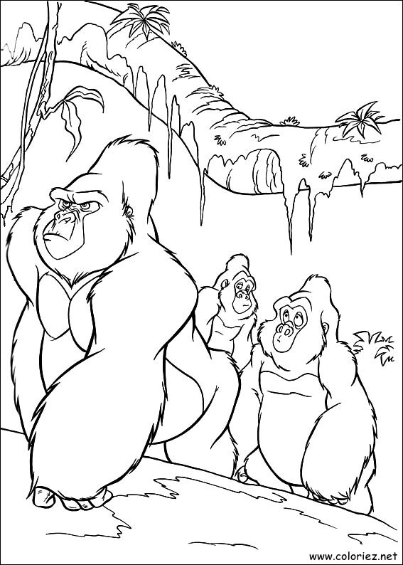 Coloriage de Tarzan à imprimer