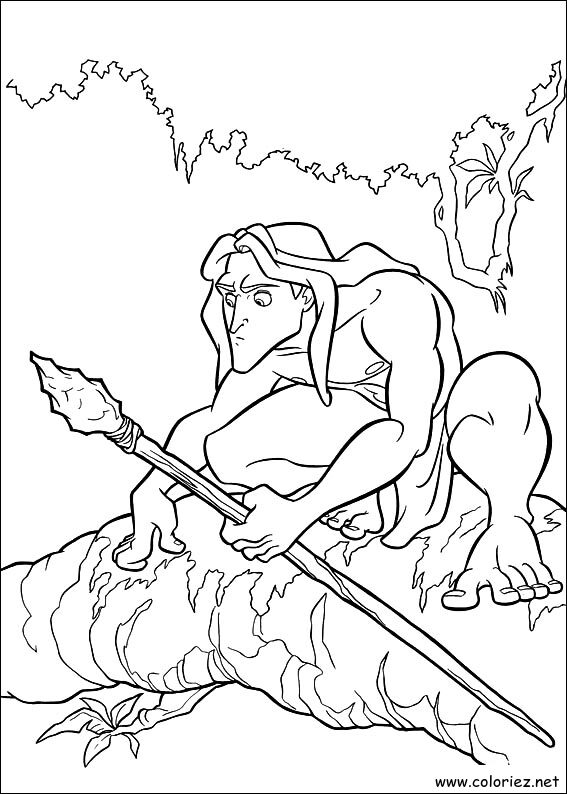 Coloriage de Tarzan à imprimer