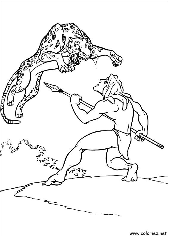Coloriage de Tarzan à imprimer