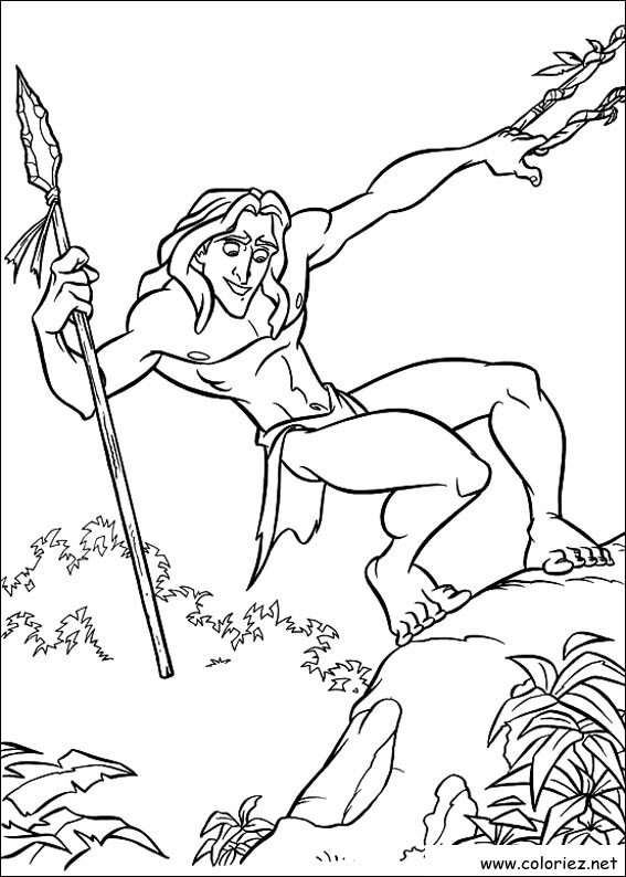 Coloriage de Tarzan à imprimer