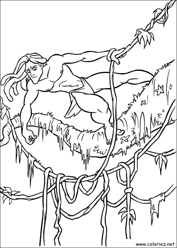 Coloriage de Tarzan à imprimer