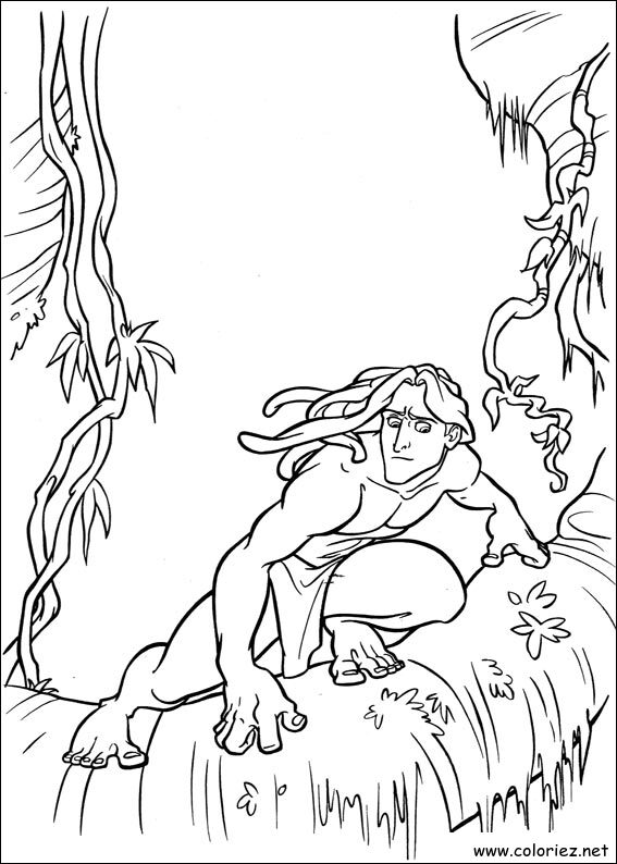 Coloriage de Tarzan à imprimer