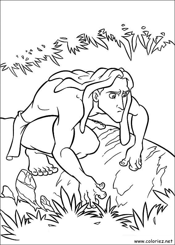 Coloriage de Tarzan à imprimer