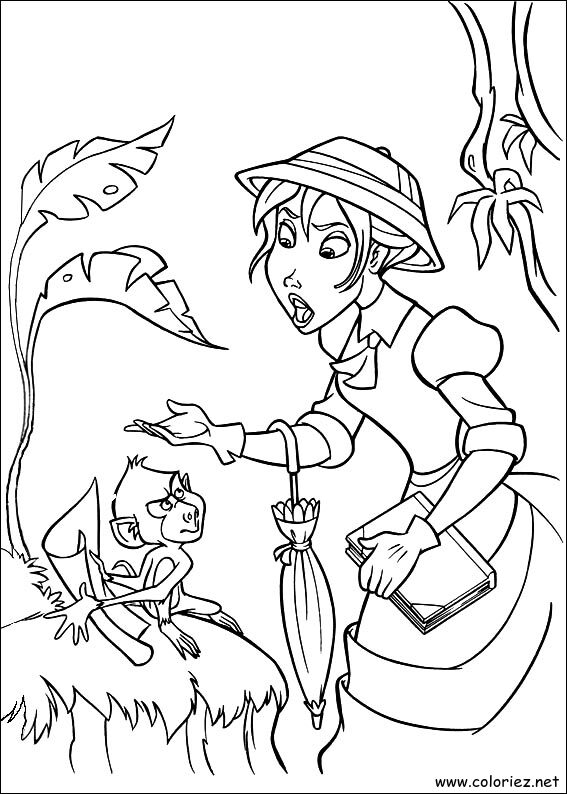 Coloriage de Tarzan à imprimer