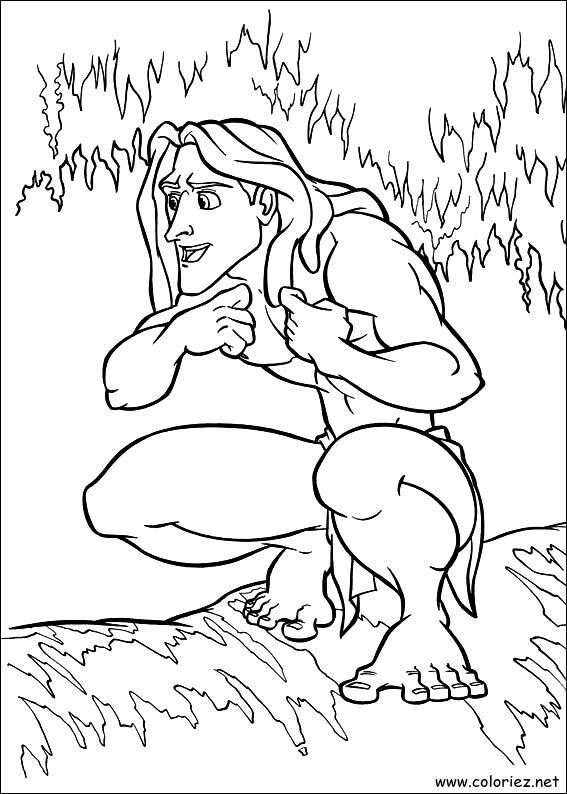 Coloriage de Tarzan à imprimer