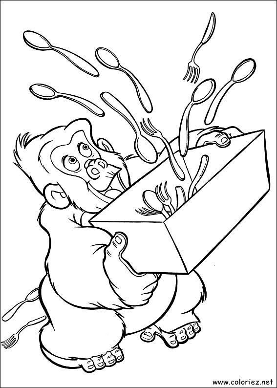 Coloriage de Tarzan à imprimer