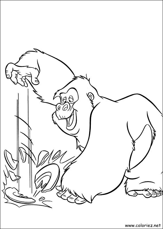 Coloriage de Tarzan à imprimer