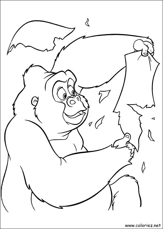 Coloriage de Tarzan à imprimer
