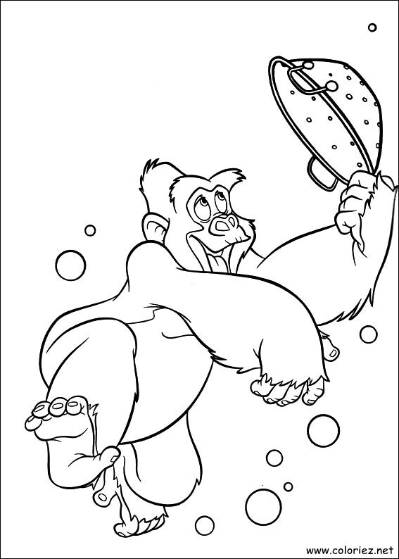 Coloriage de Tarzan à imprimer