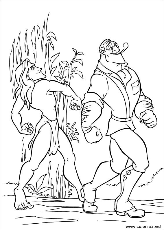 Coloriage de Tarzan à imprimer