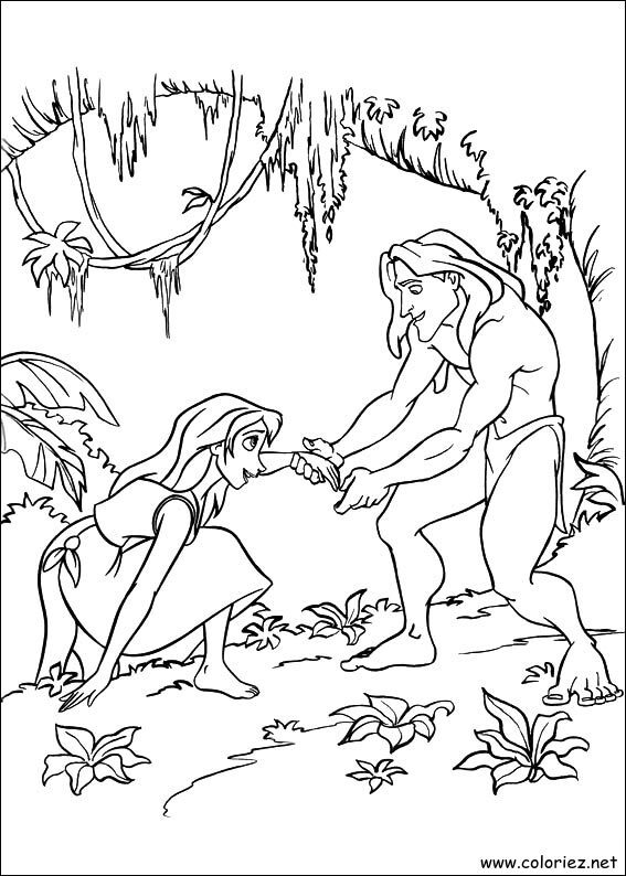 Coloriage de Tarzan à imprimer