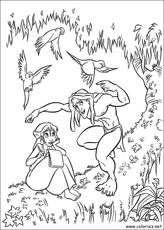 Coloriage de Tarzan à imprimer