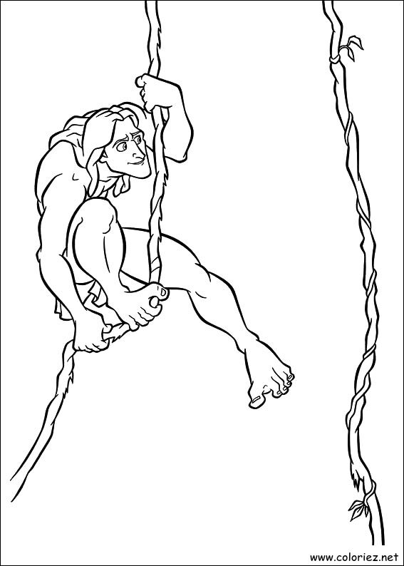 Coloriage de Tarzan à imprimer
