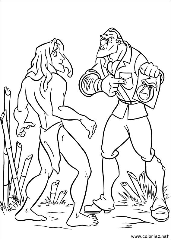 Coloriage de Tarzan à imprimer