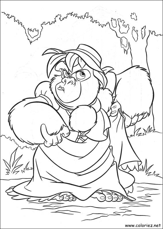 Coloriage de Tarzan à imprimer
