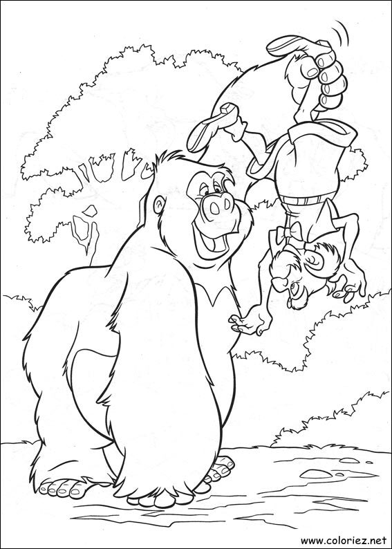 Coloriage de Tarzan à imprimer
