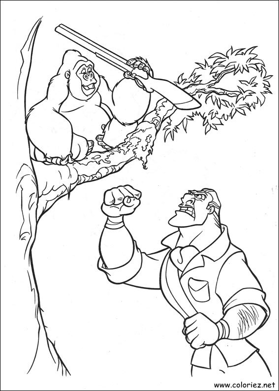 Coloriage de Tarzan à imprimer