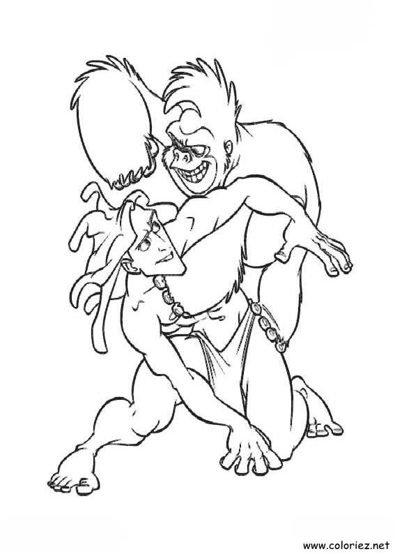 Coloriage de Tarzan à imprimer