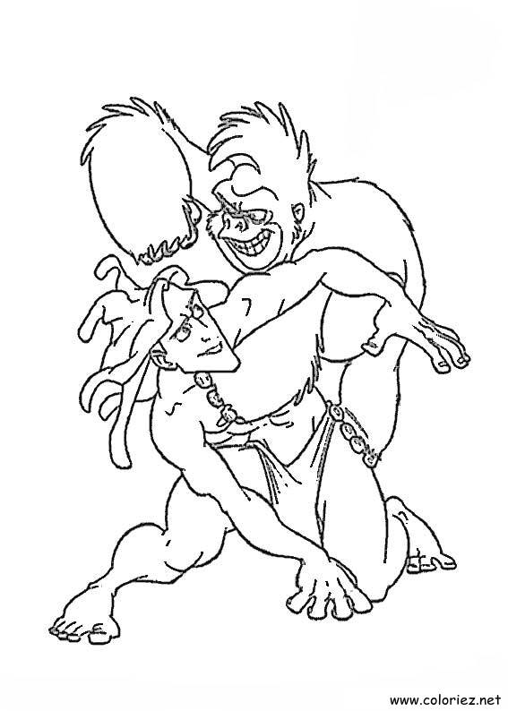Coloriage de Tarzan à imprimer