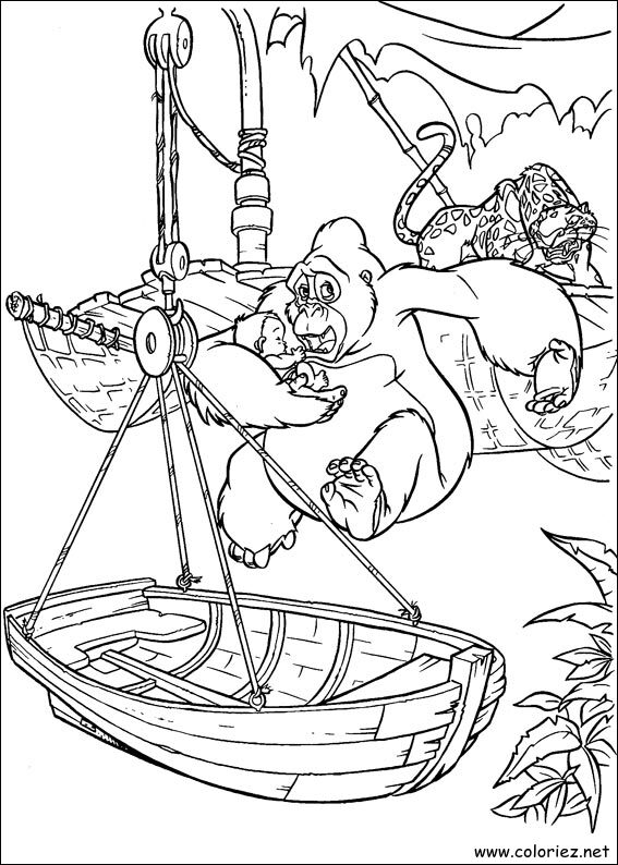 Coloriage de Tarzan à imprimer