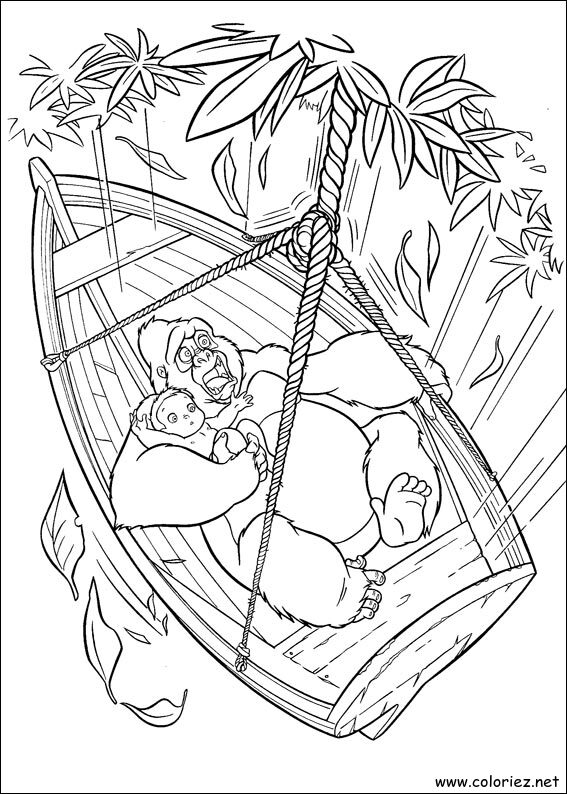 Coloriage de Tarzan à imprimer